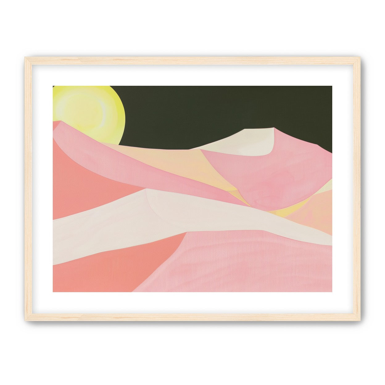 Sun over folded dunes