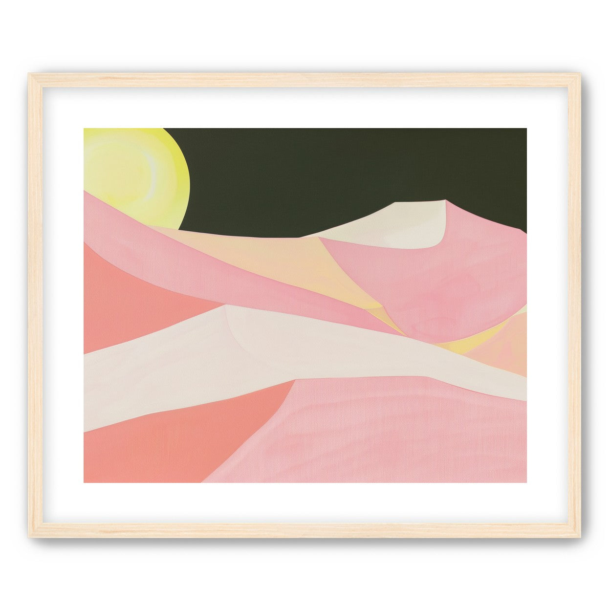 Sun over folded dunes