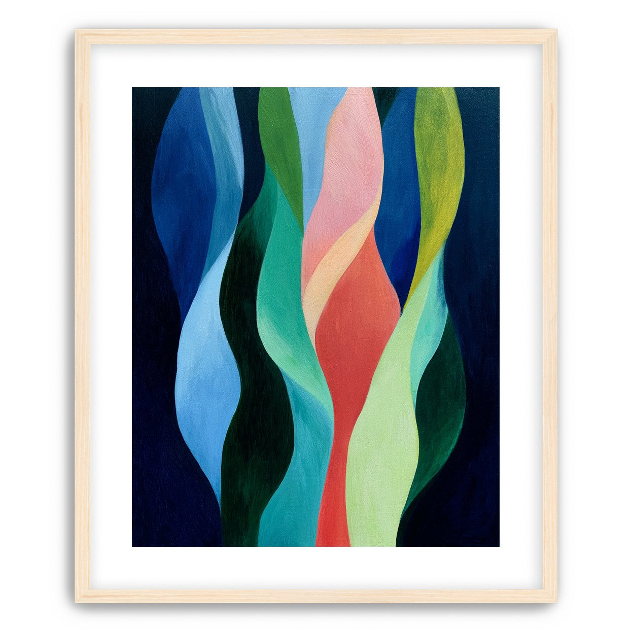 Layered wavy color bands