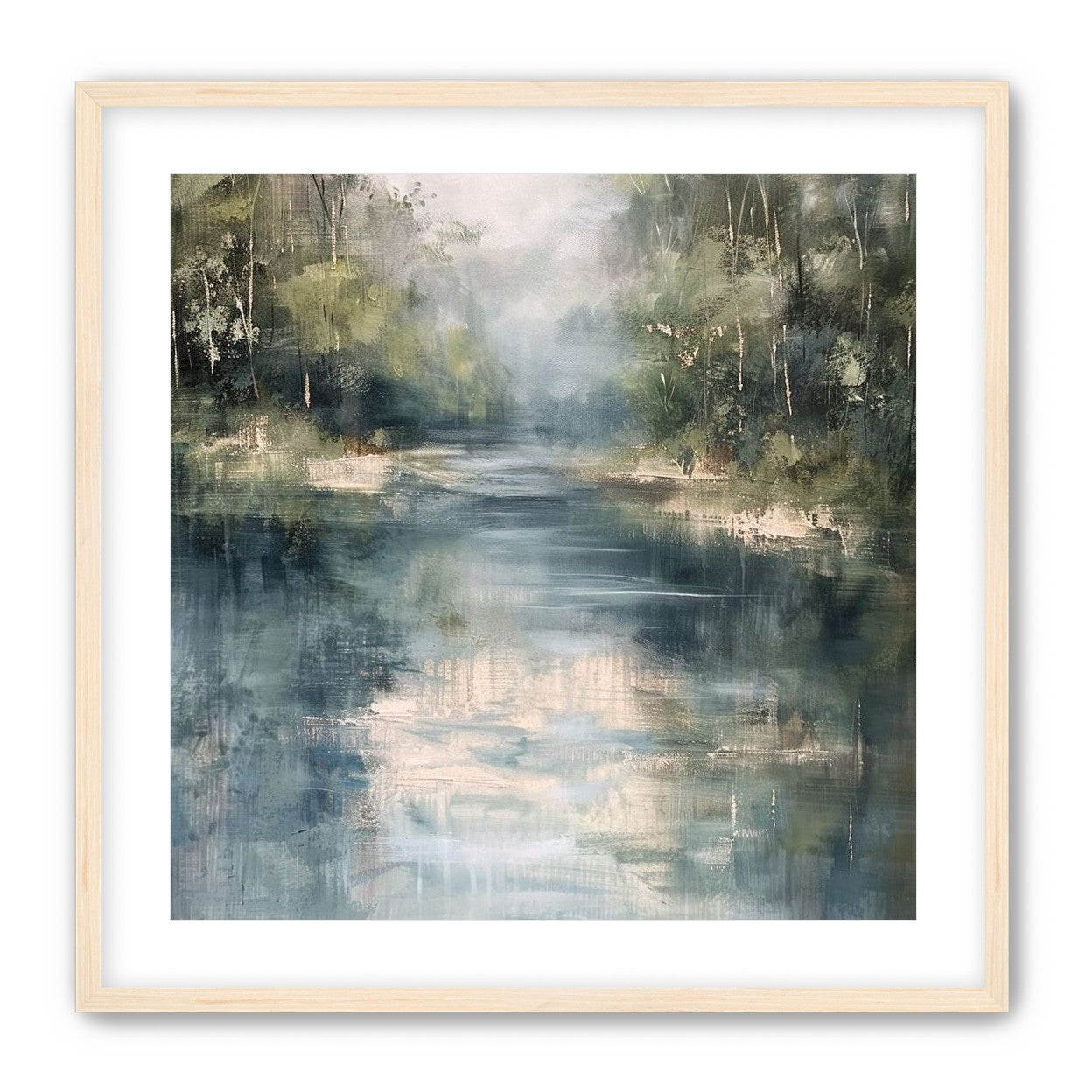 Pale sky in blue water
