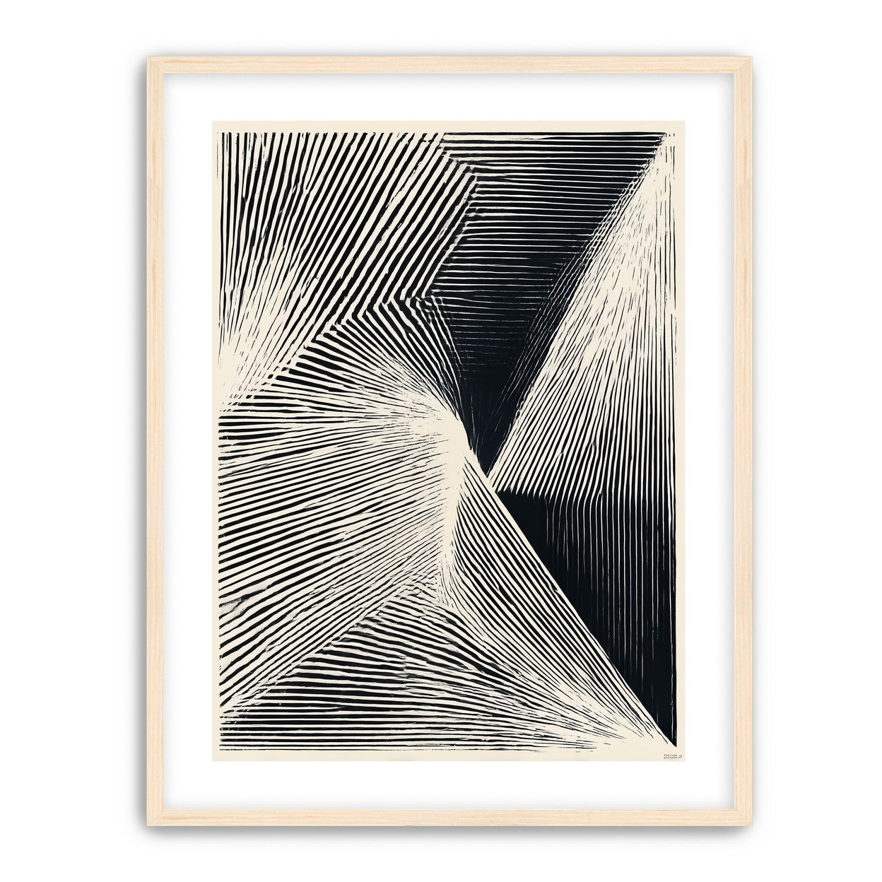 Where the lines break inward