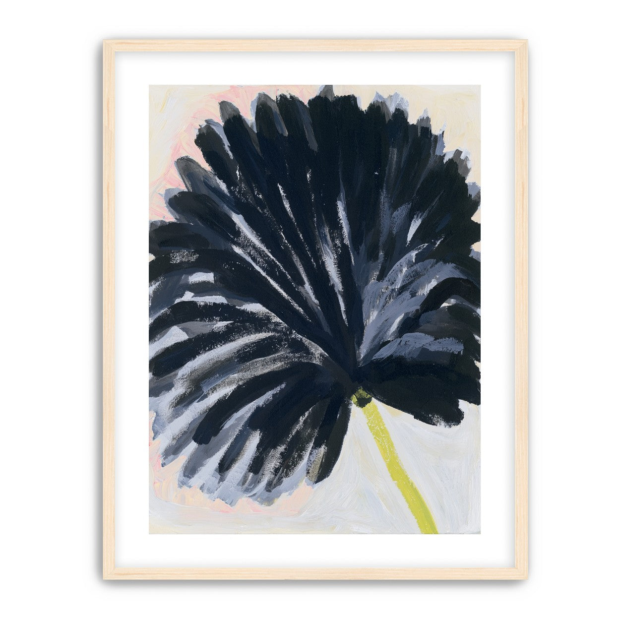 Black petals in pale light