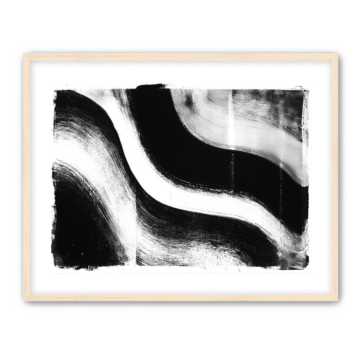 White cut through black