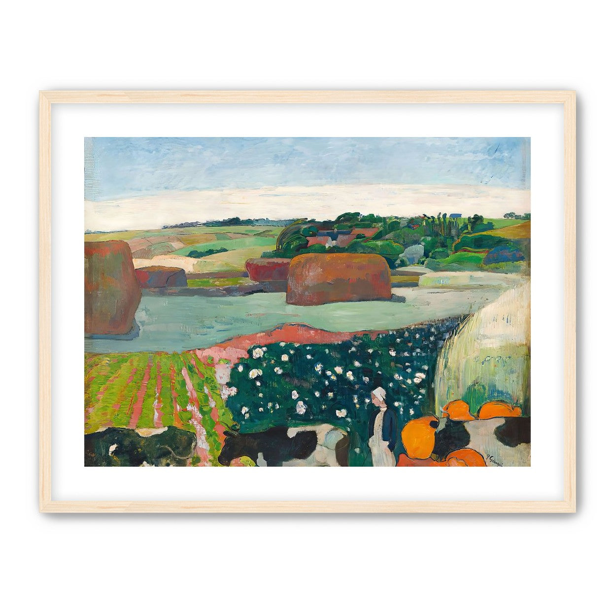 Haystacks in Brittany by Gauguin