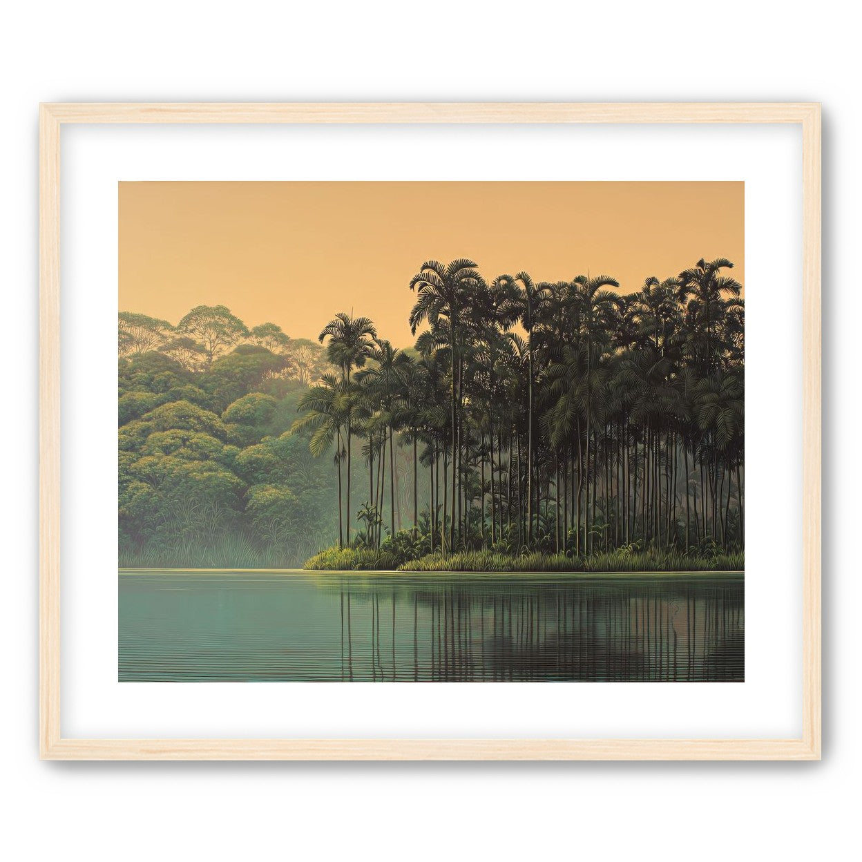Tall Palms at Water