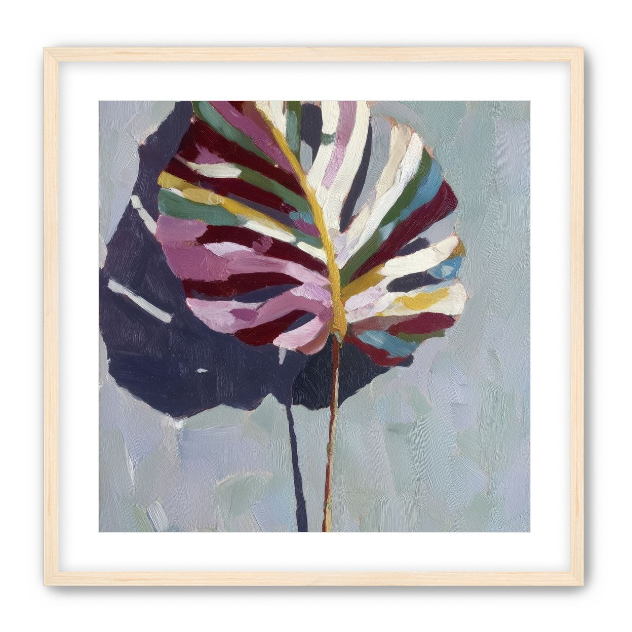 Leaf with Multicolored Veins