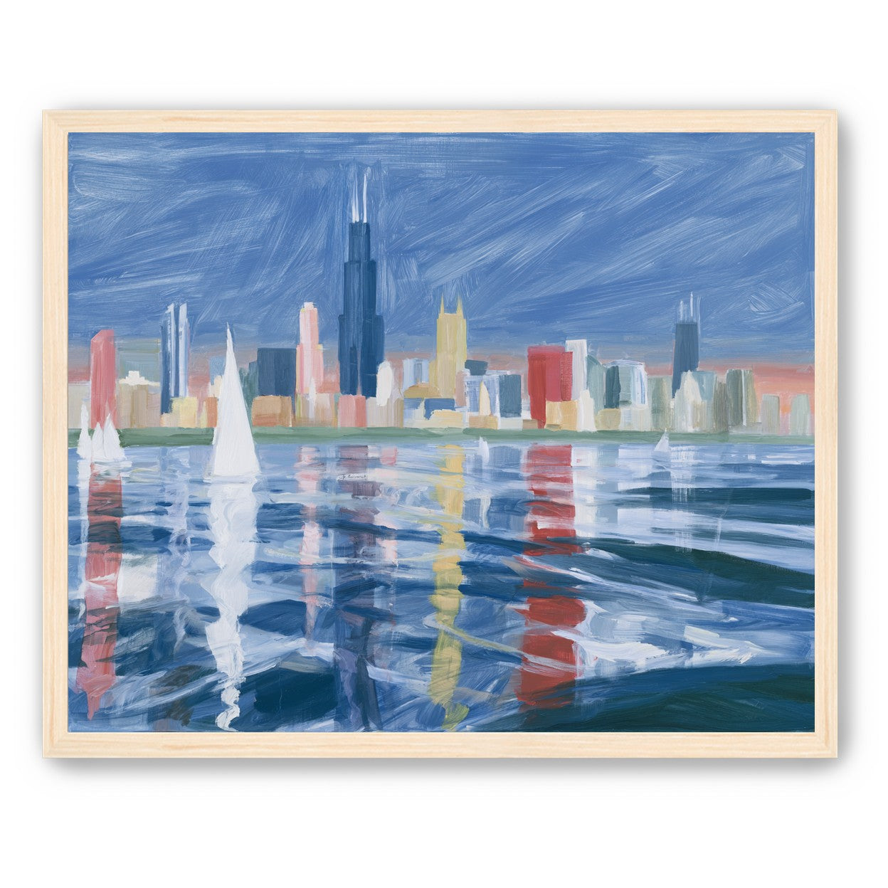 Sailboats before the skyline