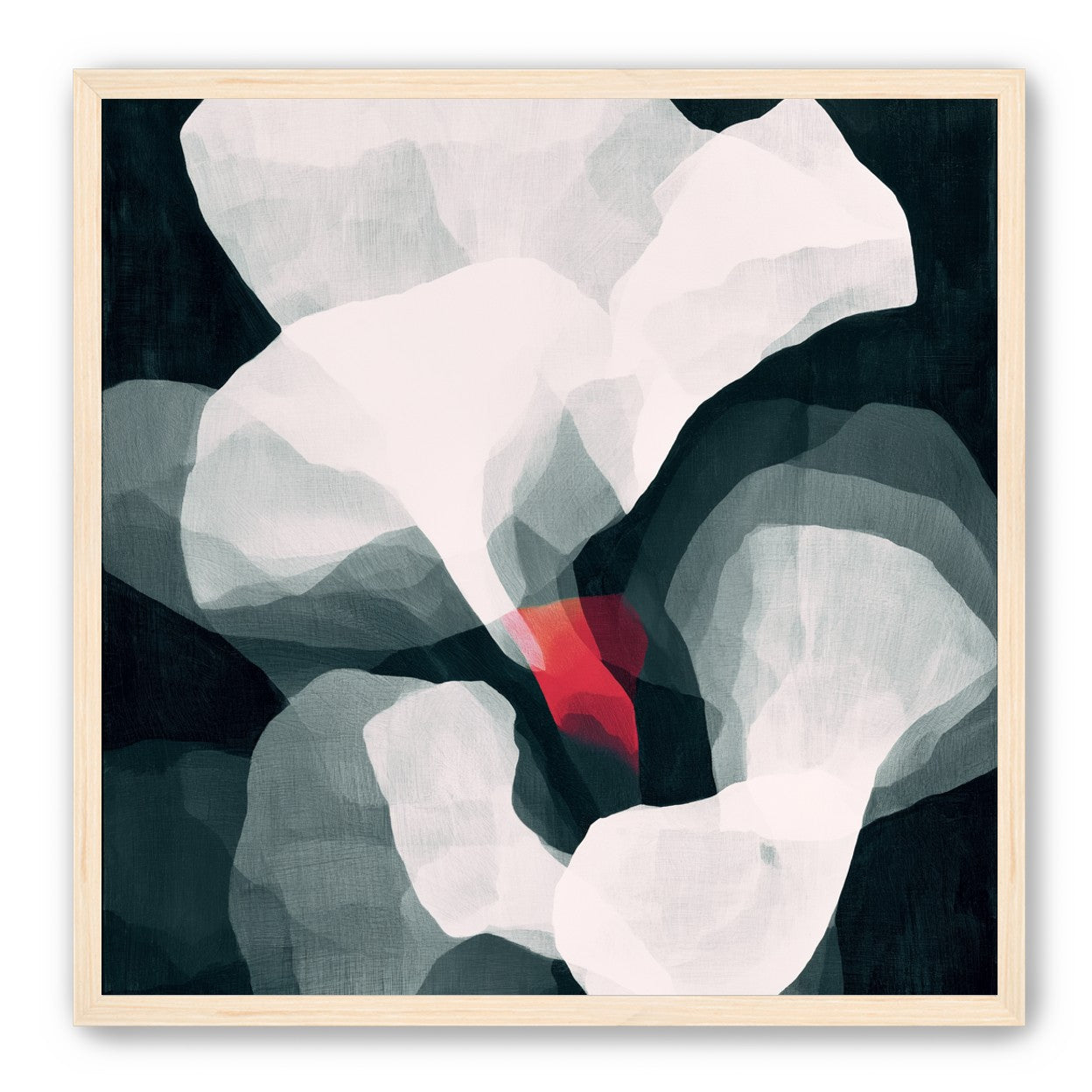 Red wedge among pale layers