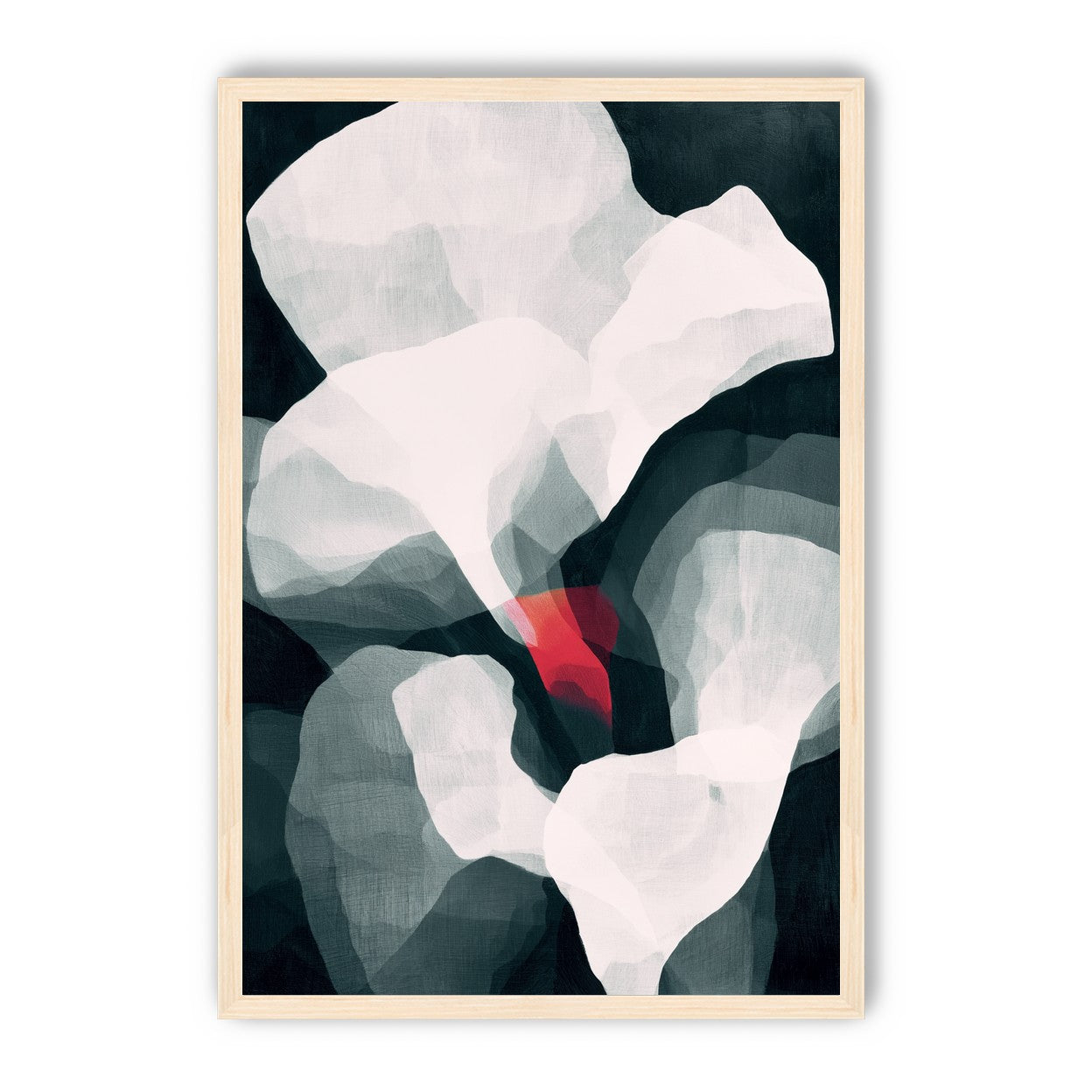 Red wedge among pale layers
