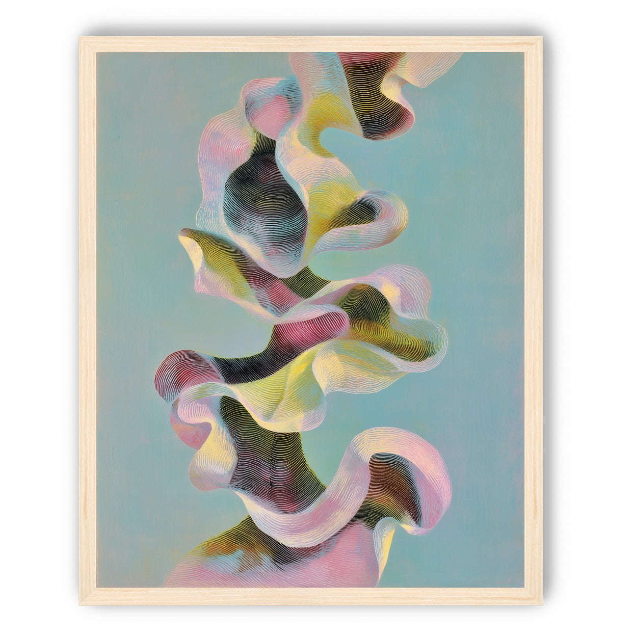 Folded ribbons in suspension
