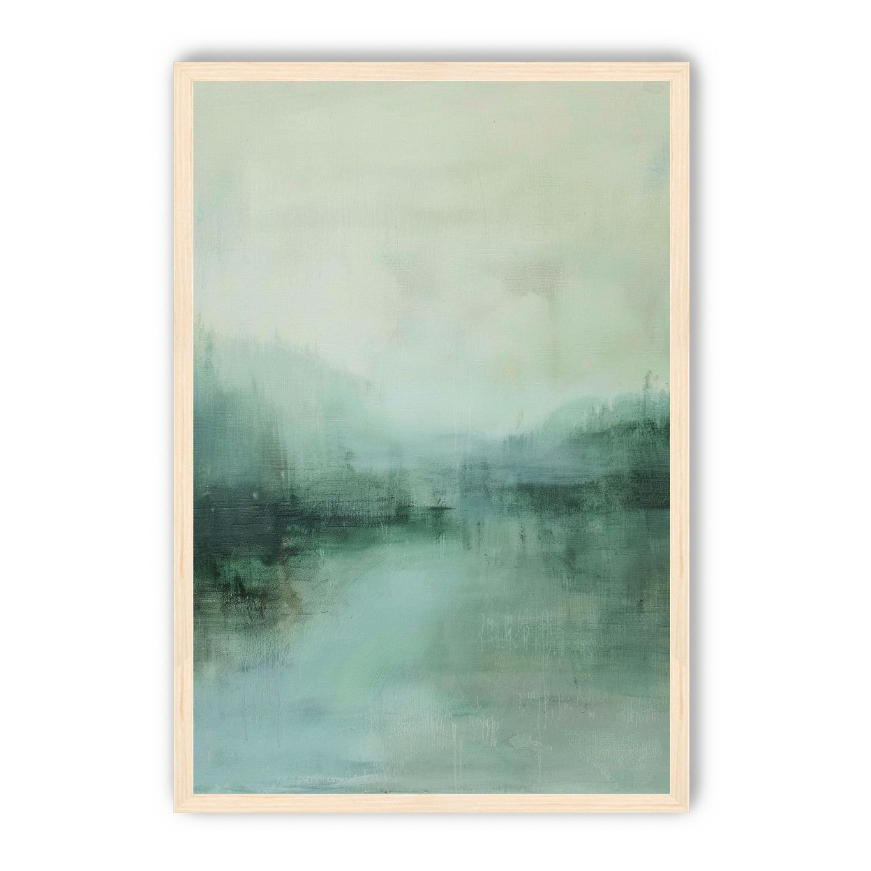 Misty harbor with boats