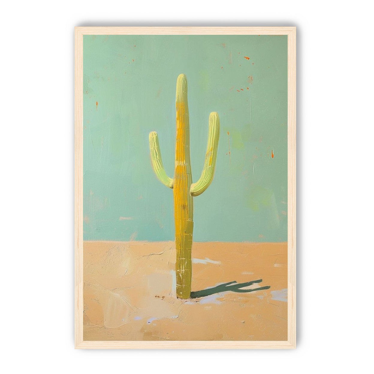 Saguaro beneath a pale sky