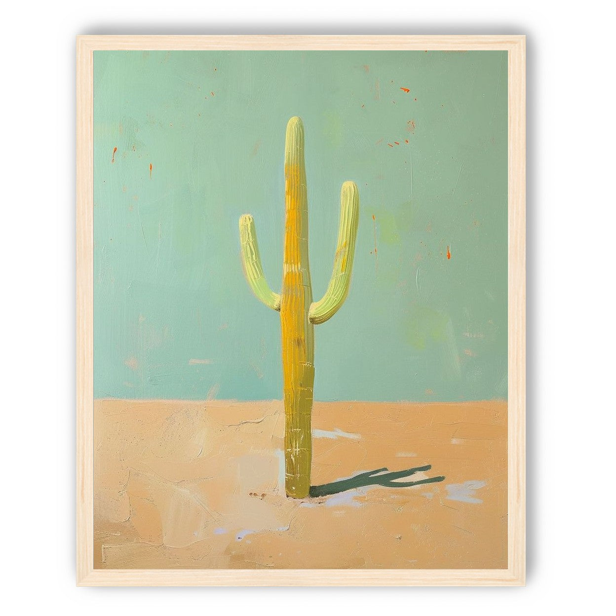 Saguaro beneath a pale sky
