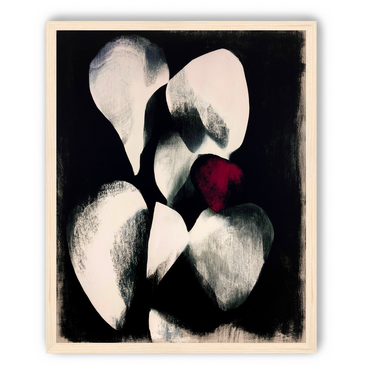 Red petal in shadowed bloom