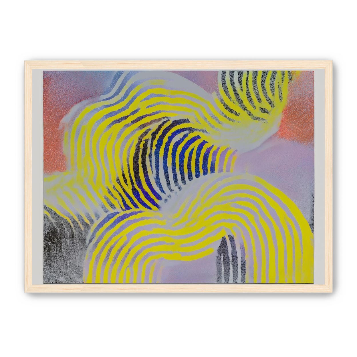 Yellow bends through violet