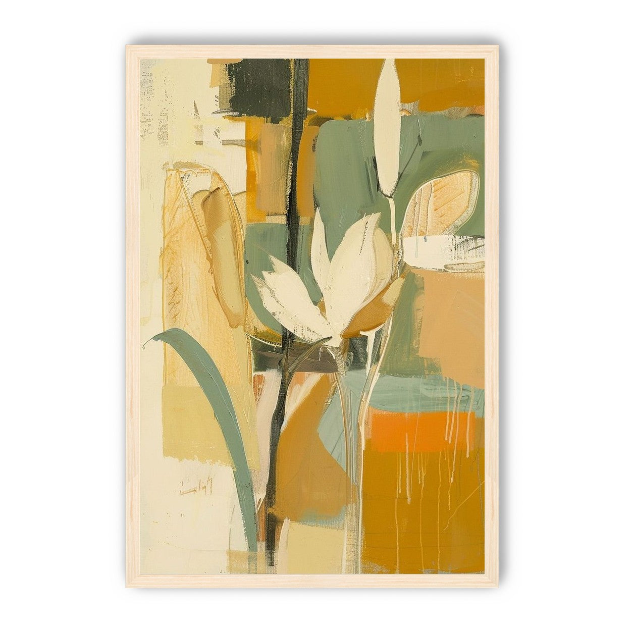 White flower in drifting ochre