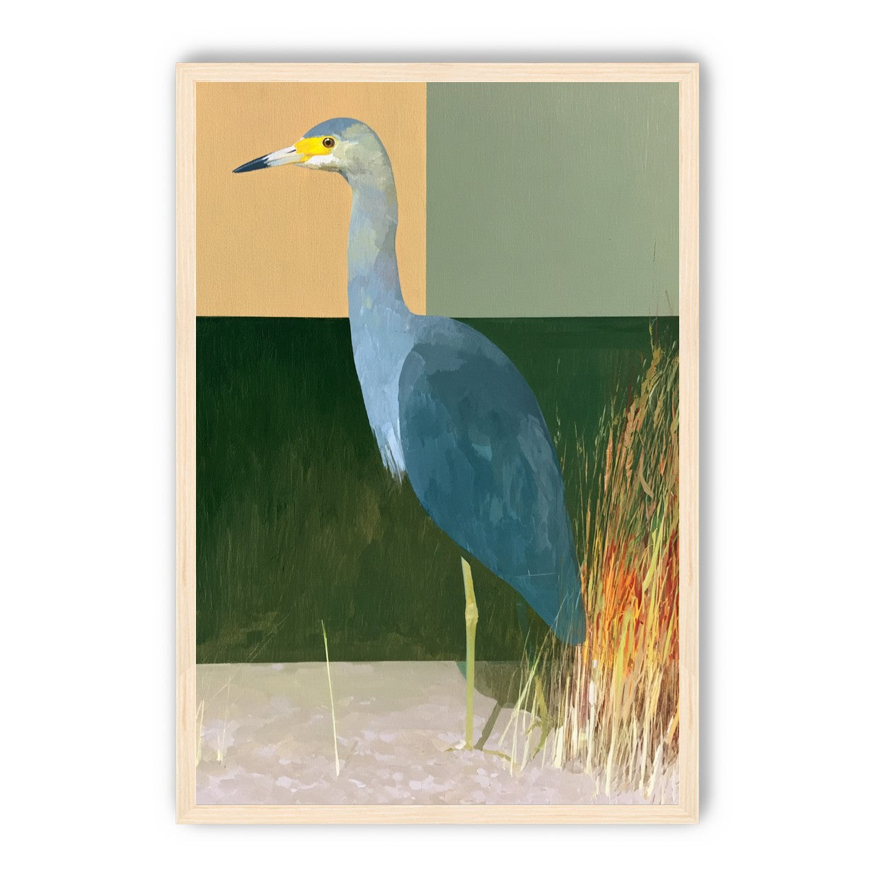 A heron beside the reeds