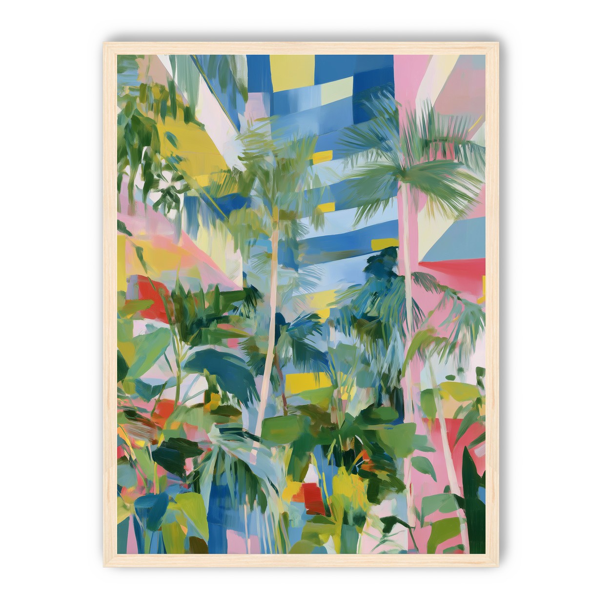 Palm shadows on color fields