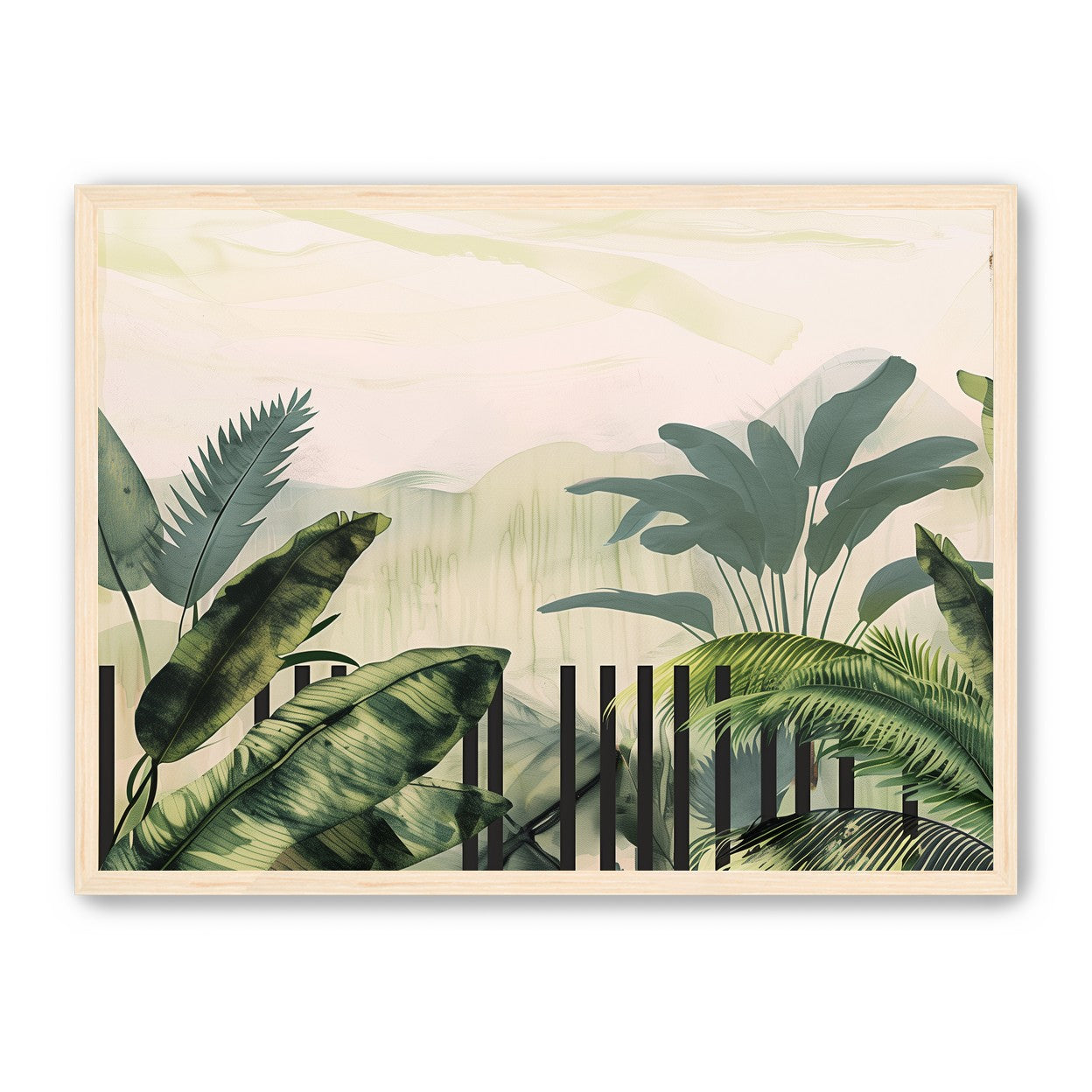 Black posts in the palms