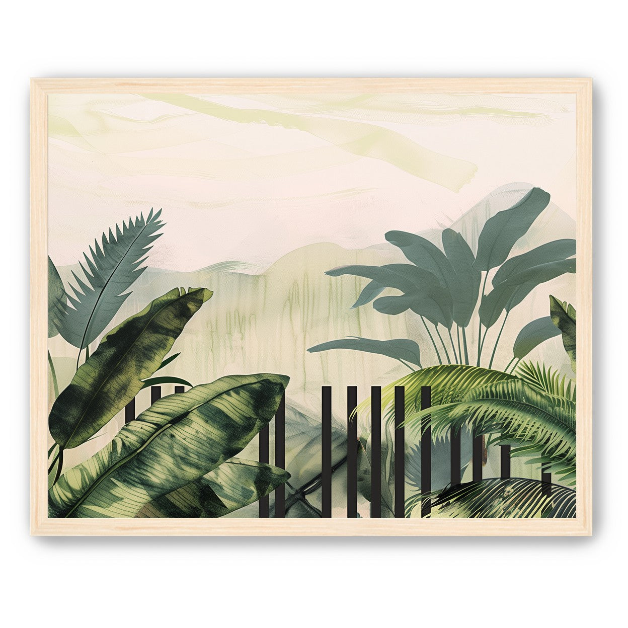Black posts in the palms