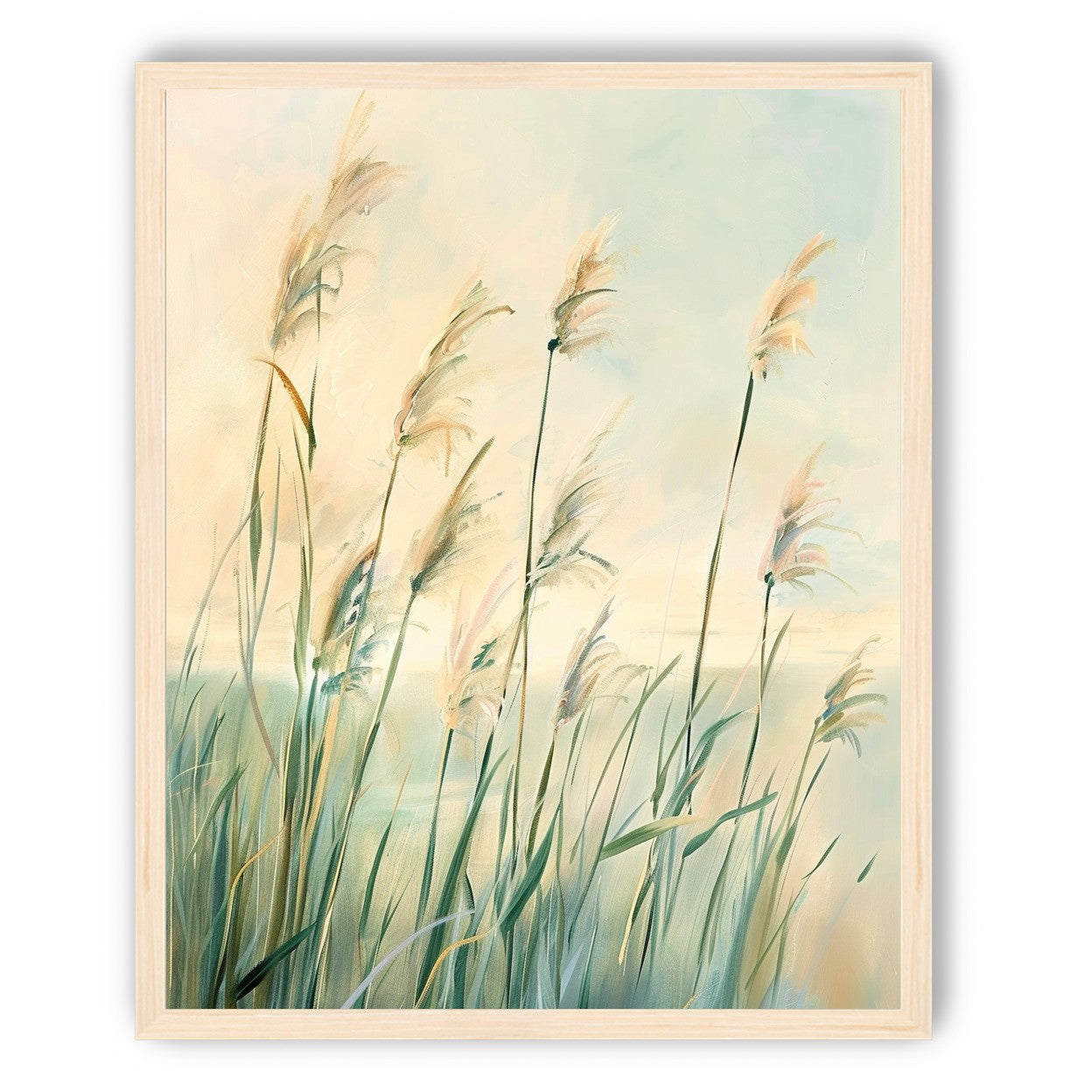 Peach light on reeds