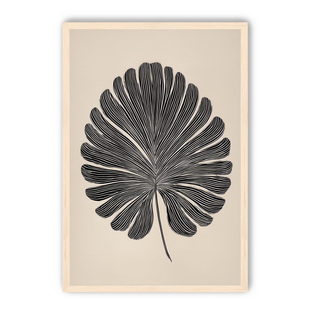 Striped fan leaf alone
