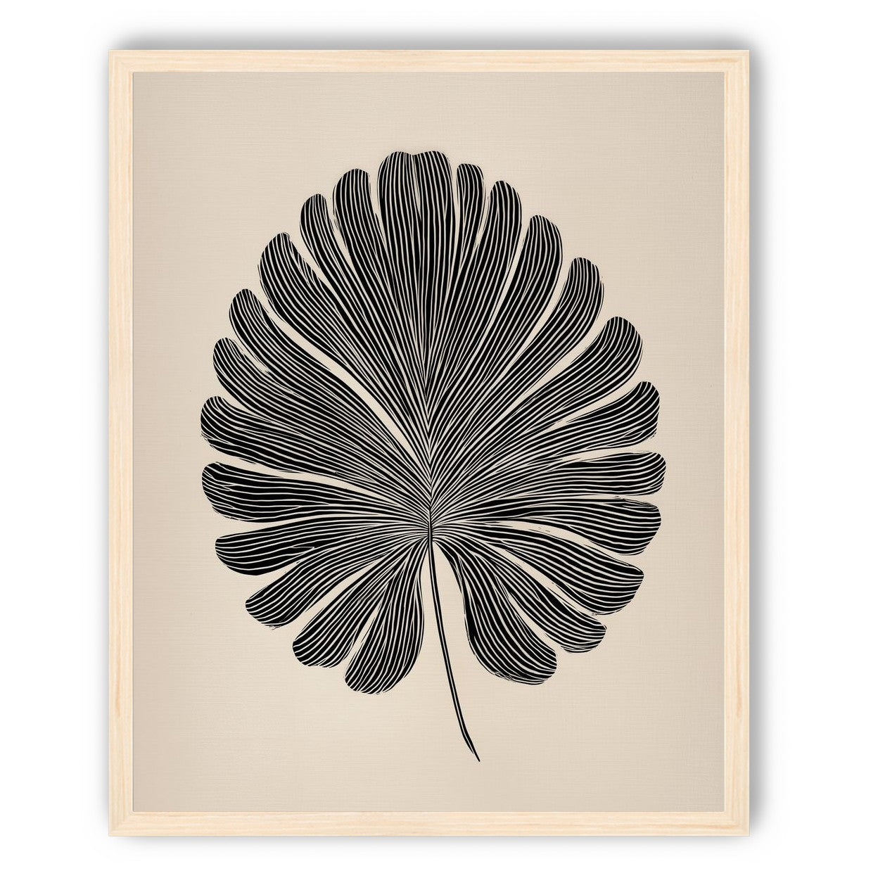 Striped fan leaf alone
