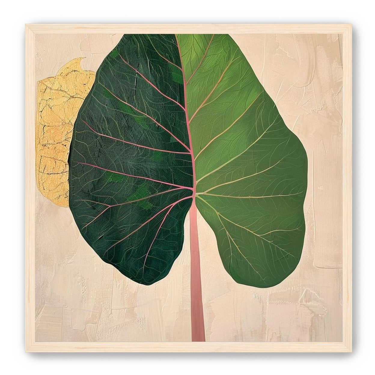 Split green leaf portrait