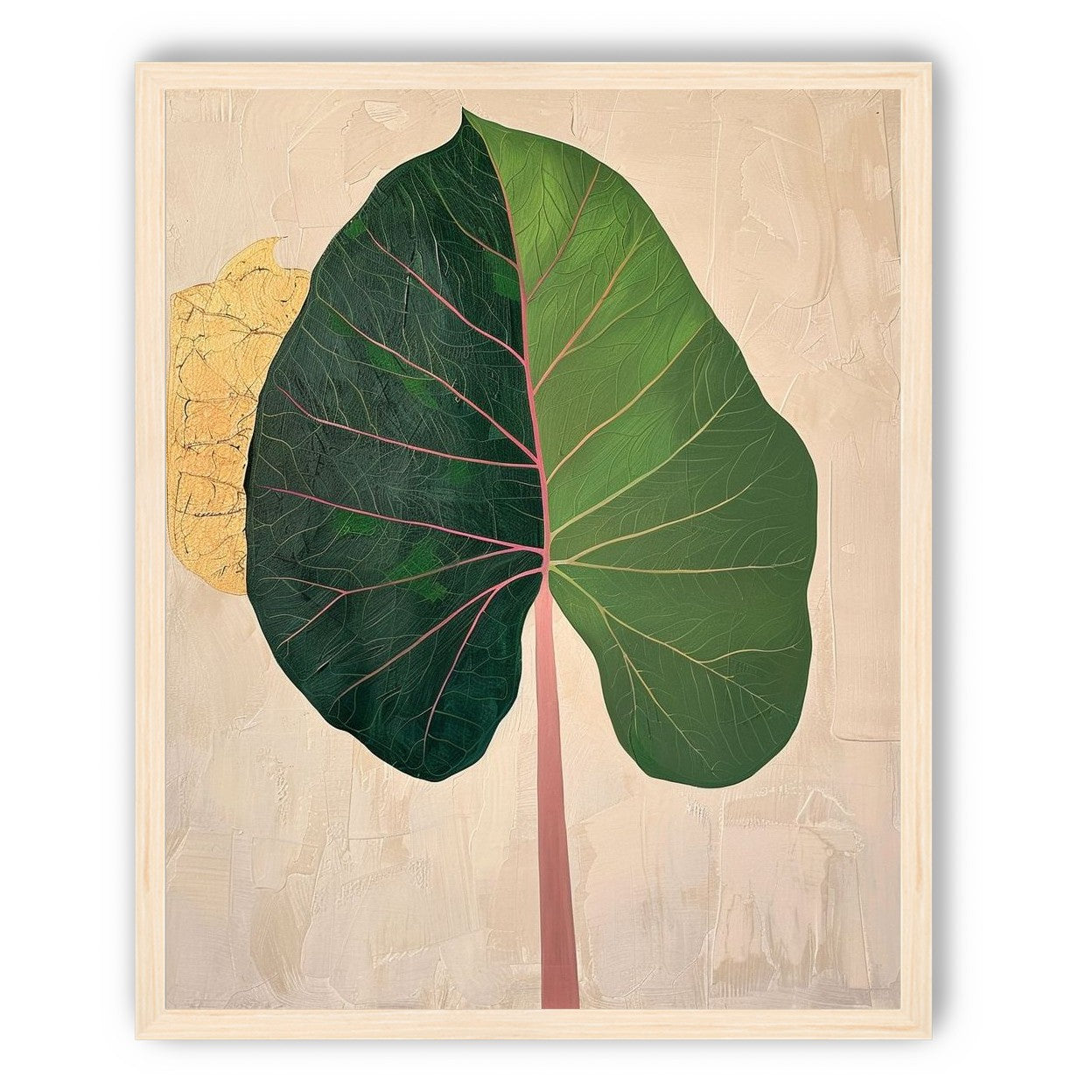 Split green leaf portrait