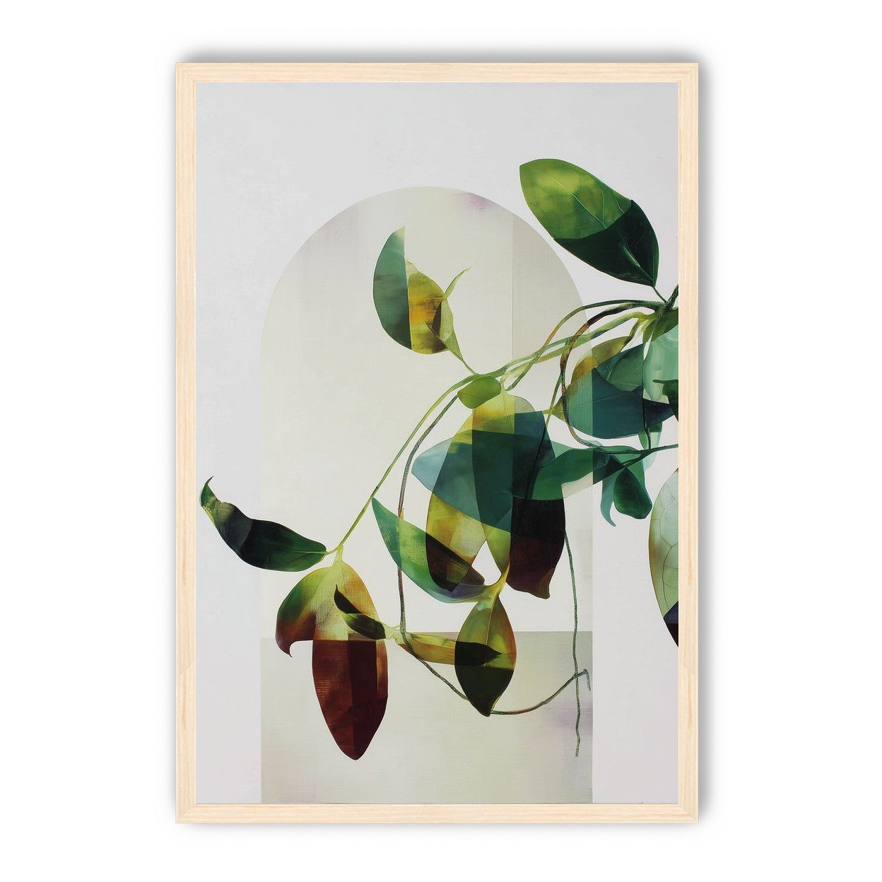 Leaves in a pale halo