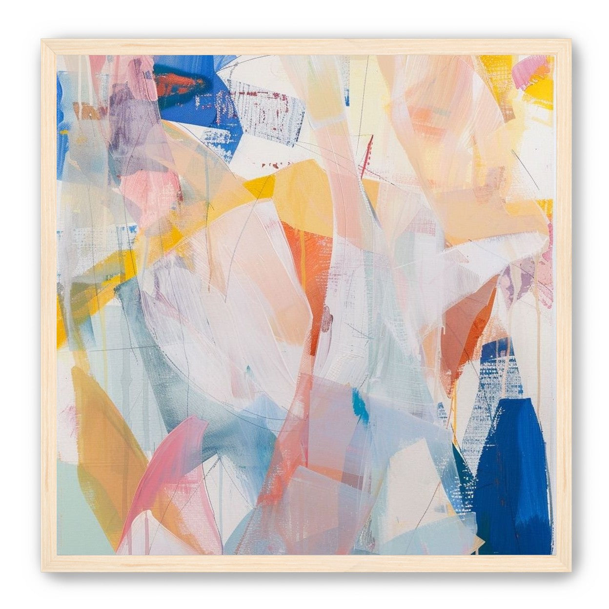 Translucent layers on canvas