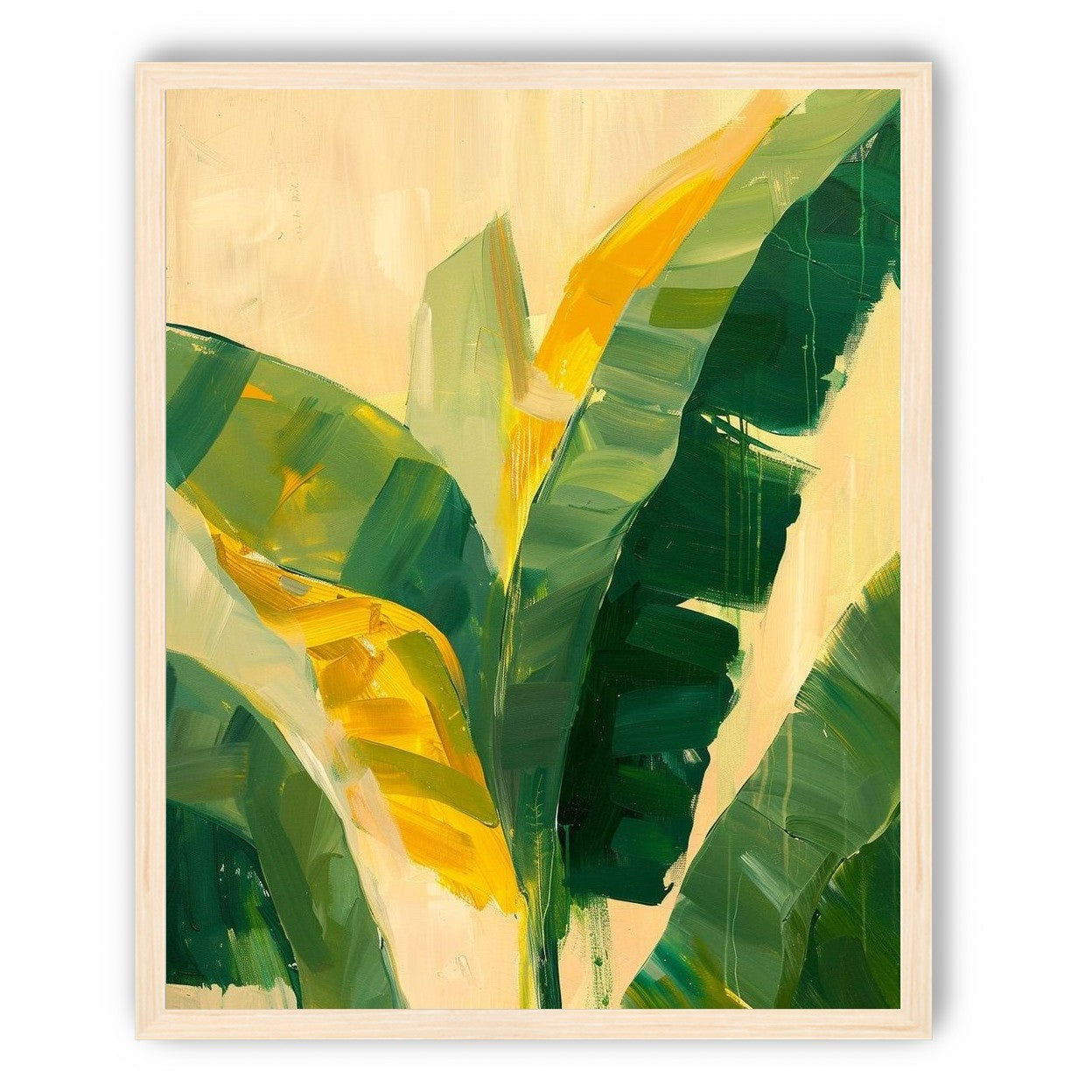 Yellow breaks through green leaves