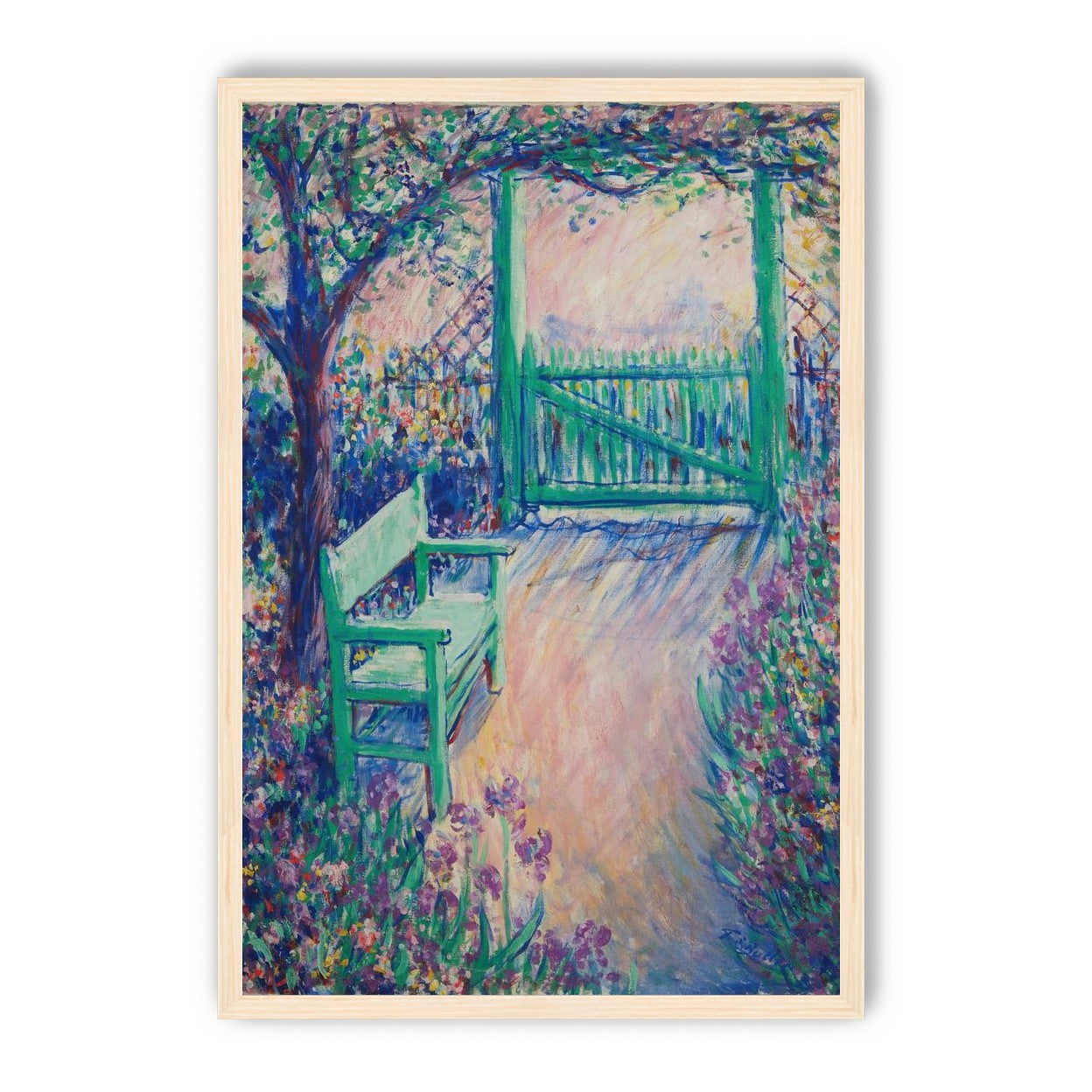 Green chair within the porch