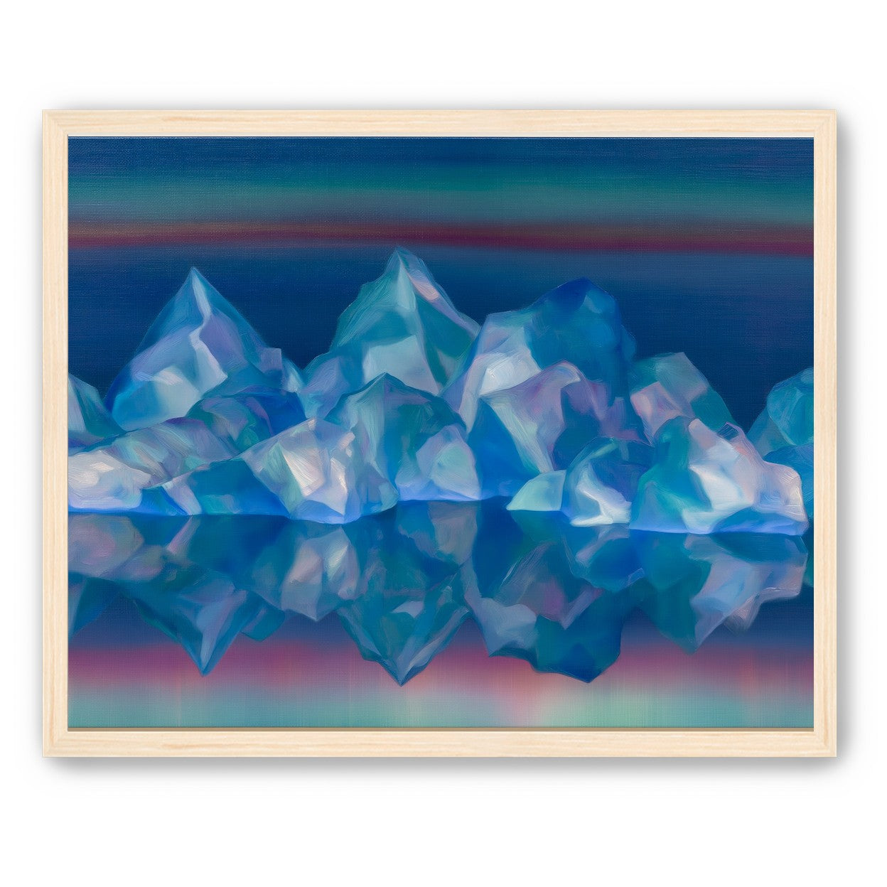 Icebergs in banded twilight