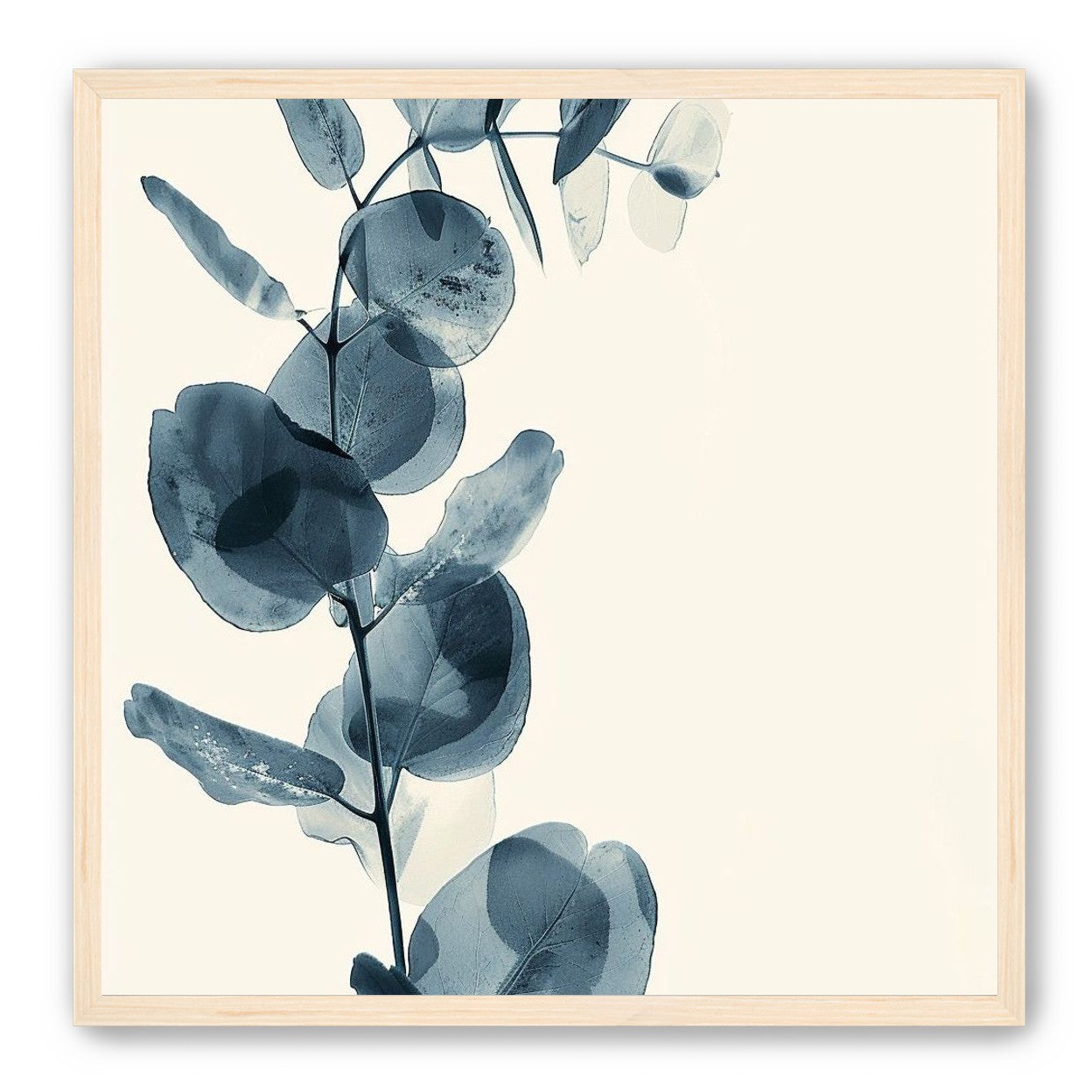 Blue leaves in quiet air