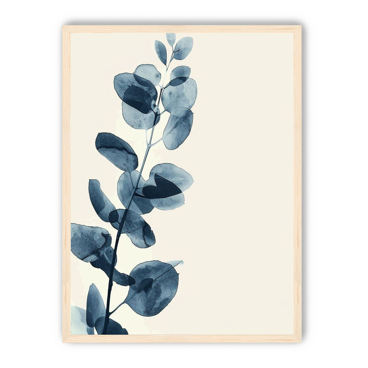 Blue leaves on pale air