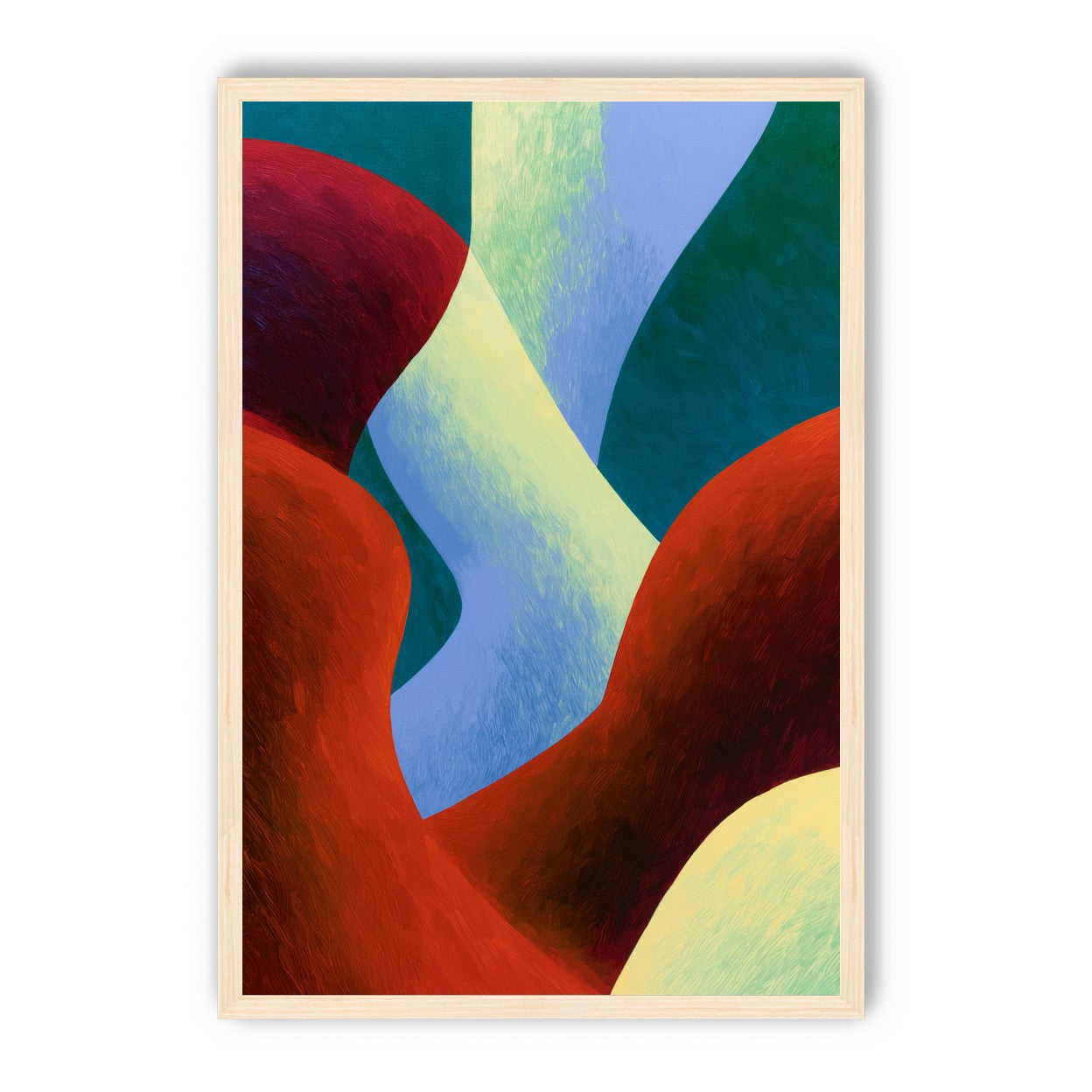 Curved bands in thick paint