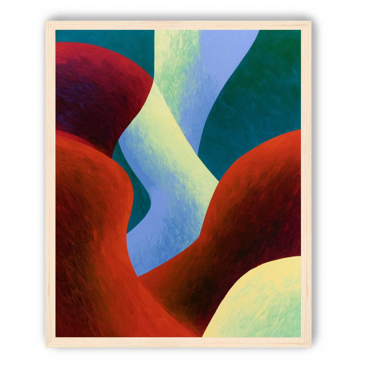 Curved bands in thick paint