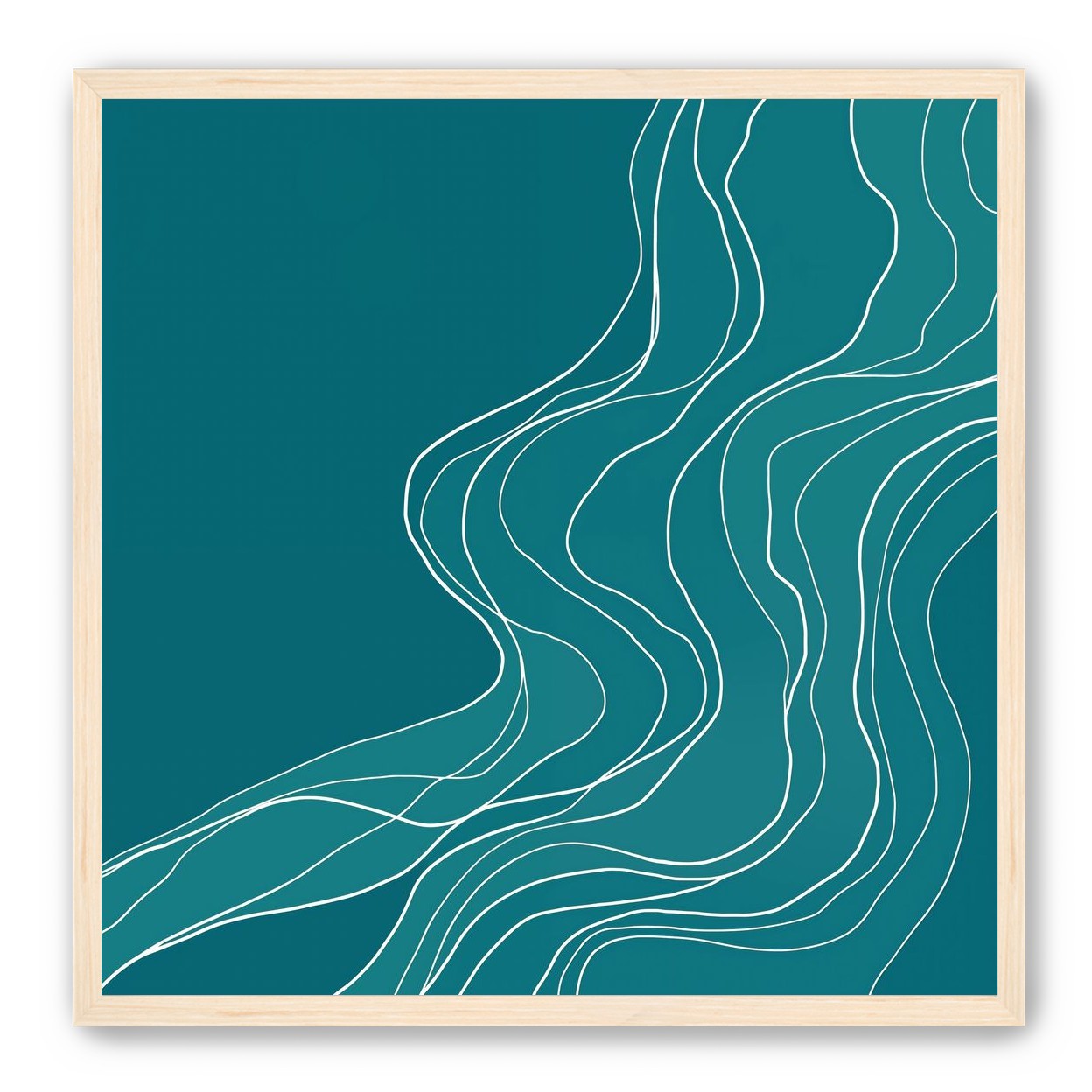 Ink Traced on Teal Surface