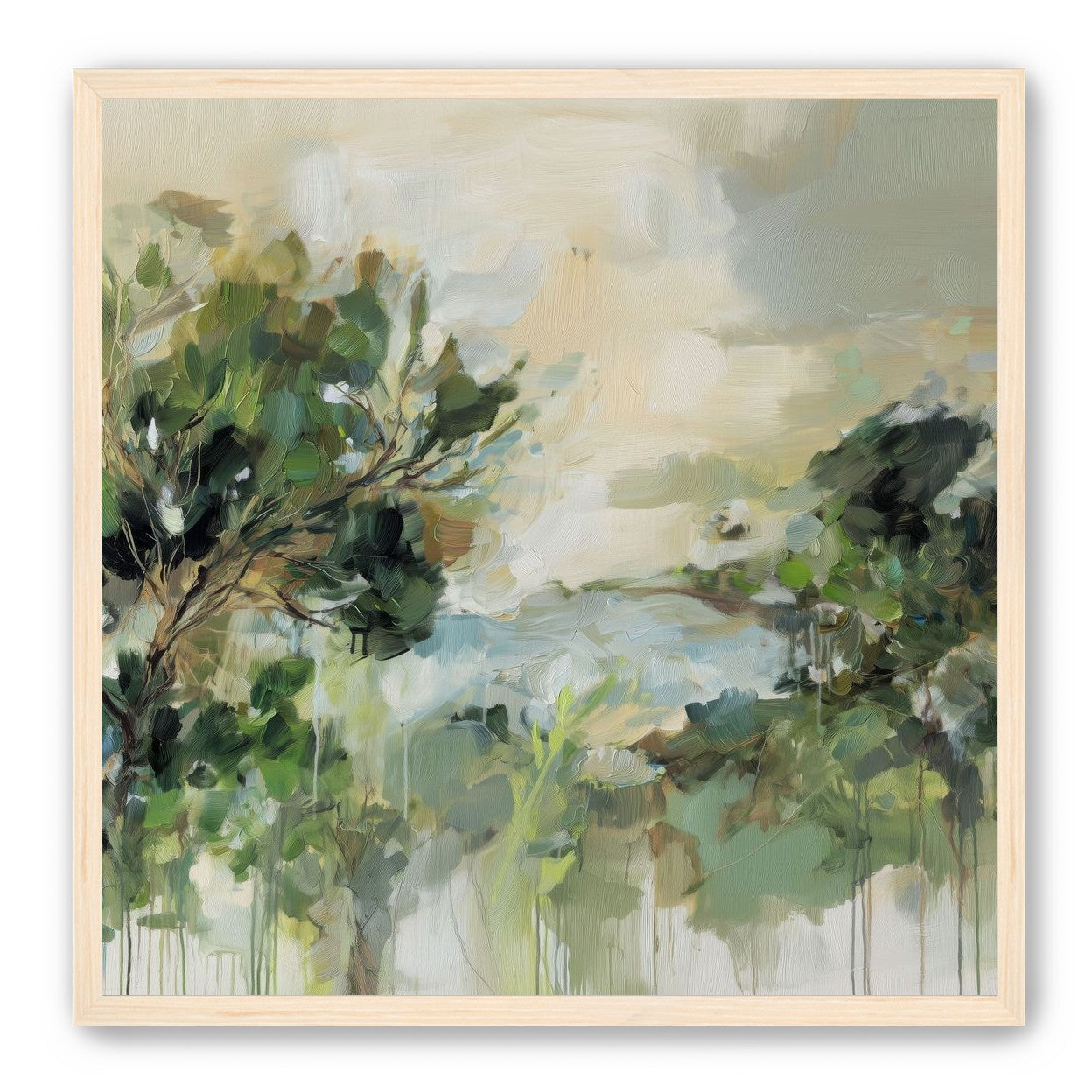 Hillside Trees in Loose Paint