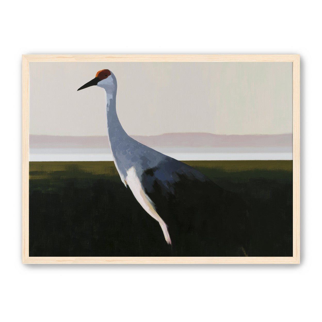 Crane with a red crown