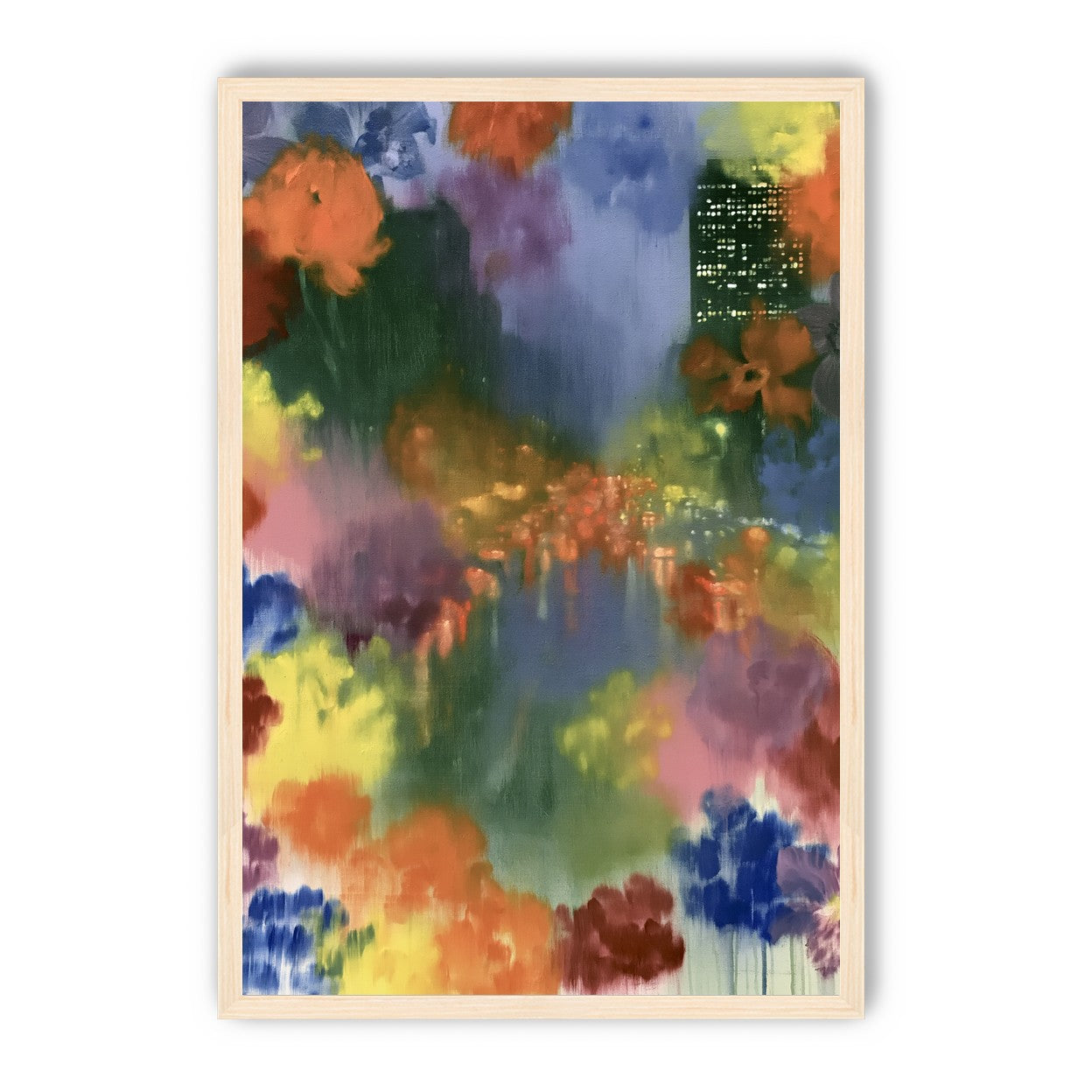 City lights in painted bloom
