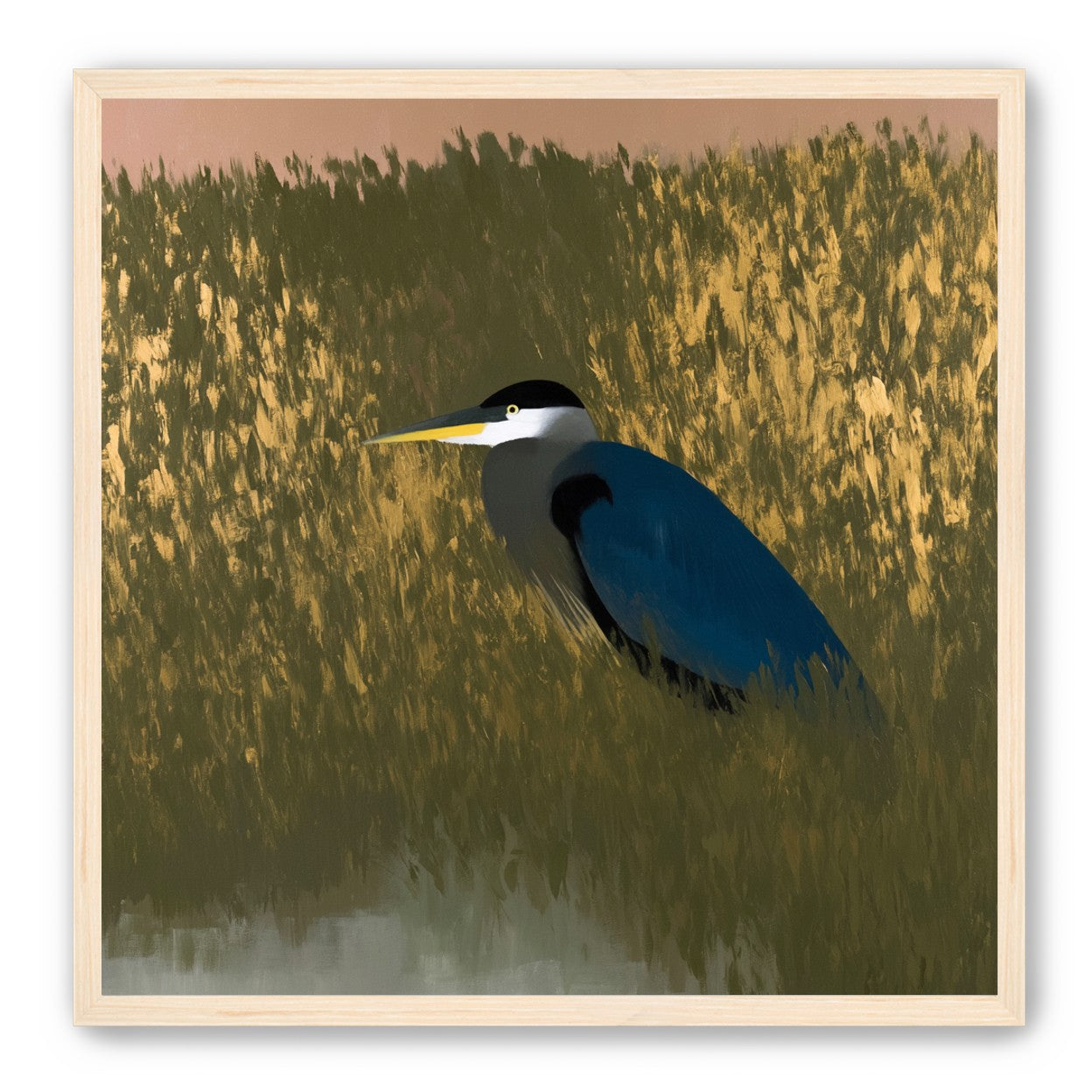 Heron among the reeds