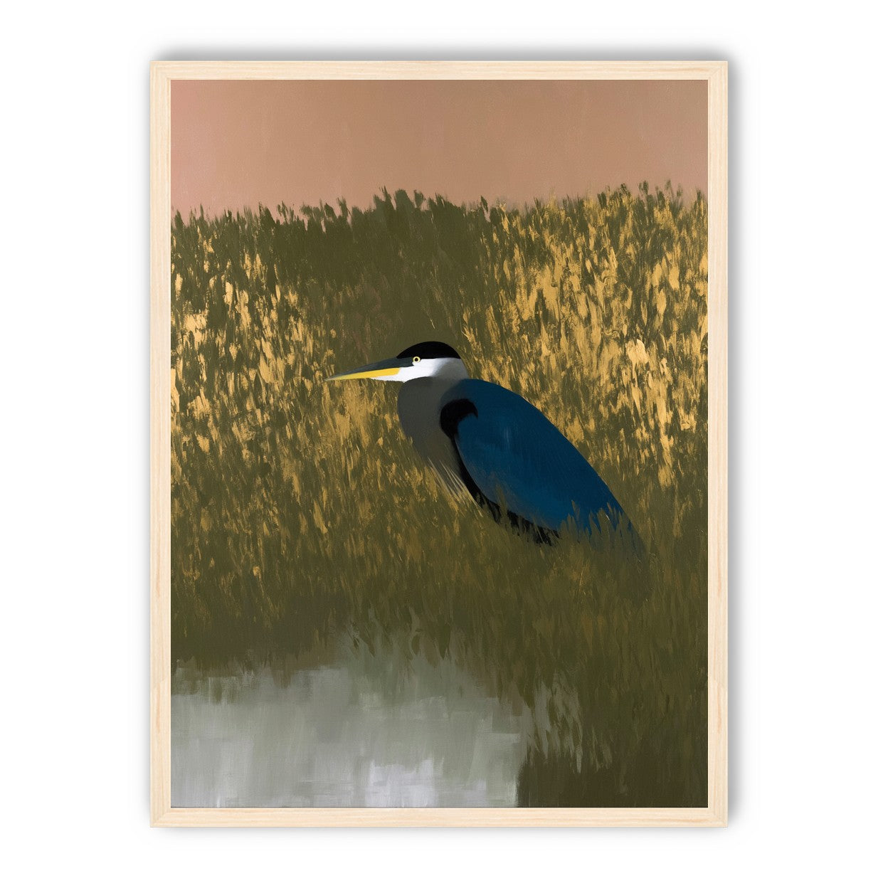 Heron among the reeds