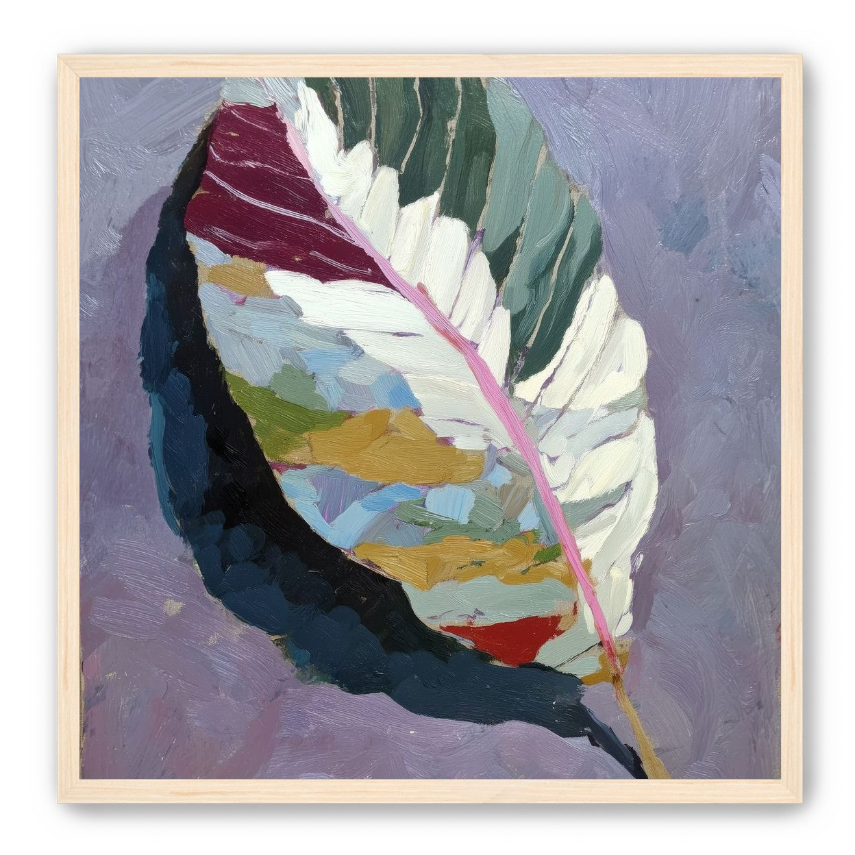 Leaf Form with Divided Color