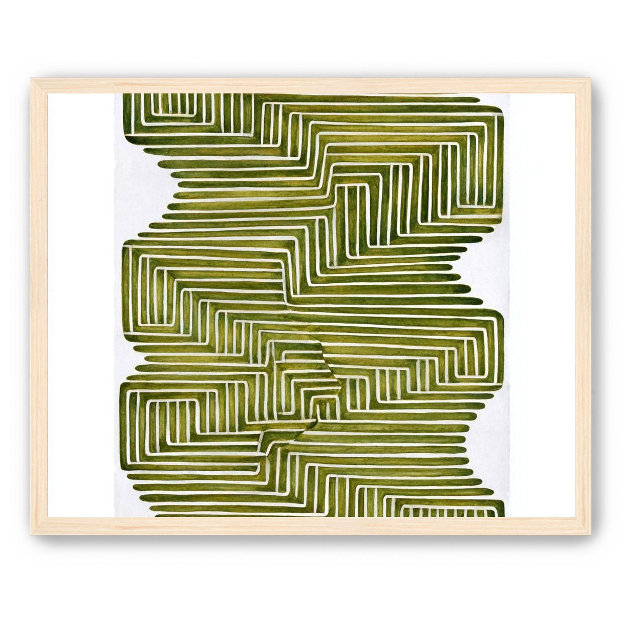 Olive bands in white quiet