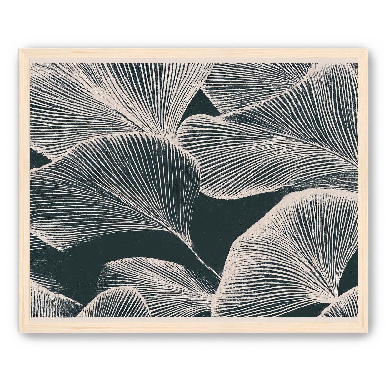 Pale veins on dark leaves