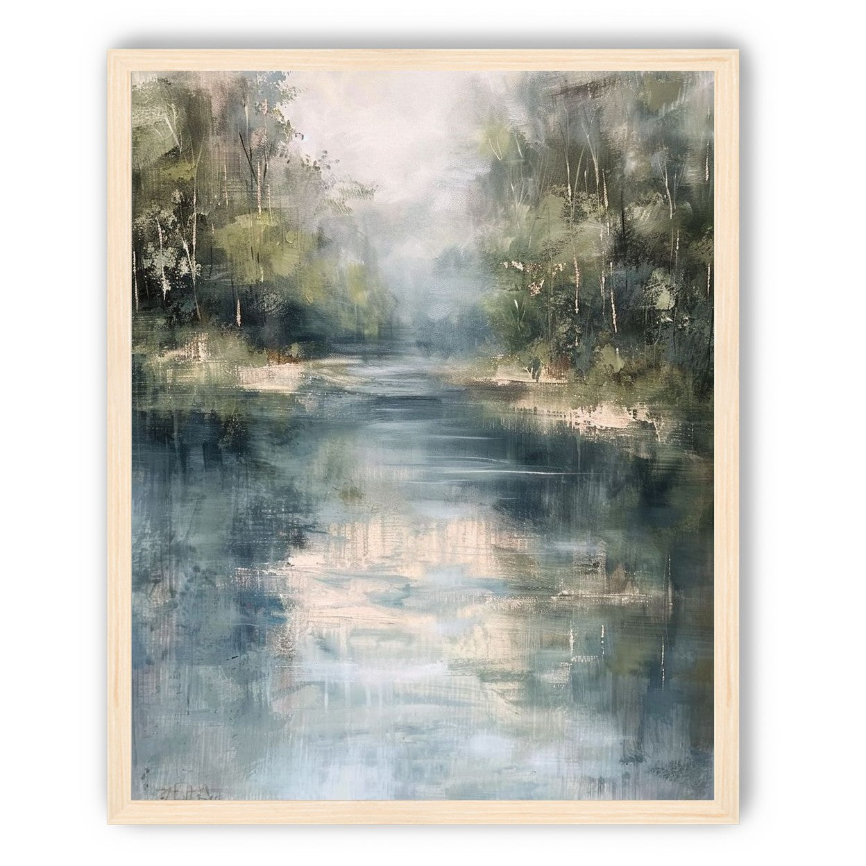 Pale sky in blue water