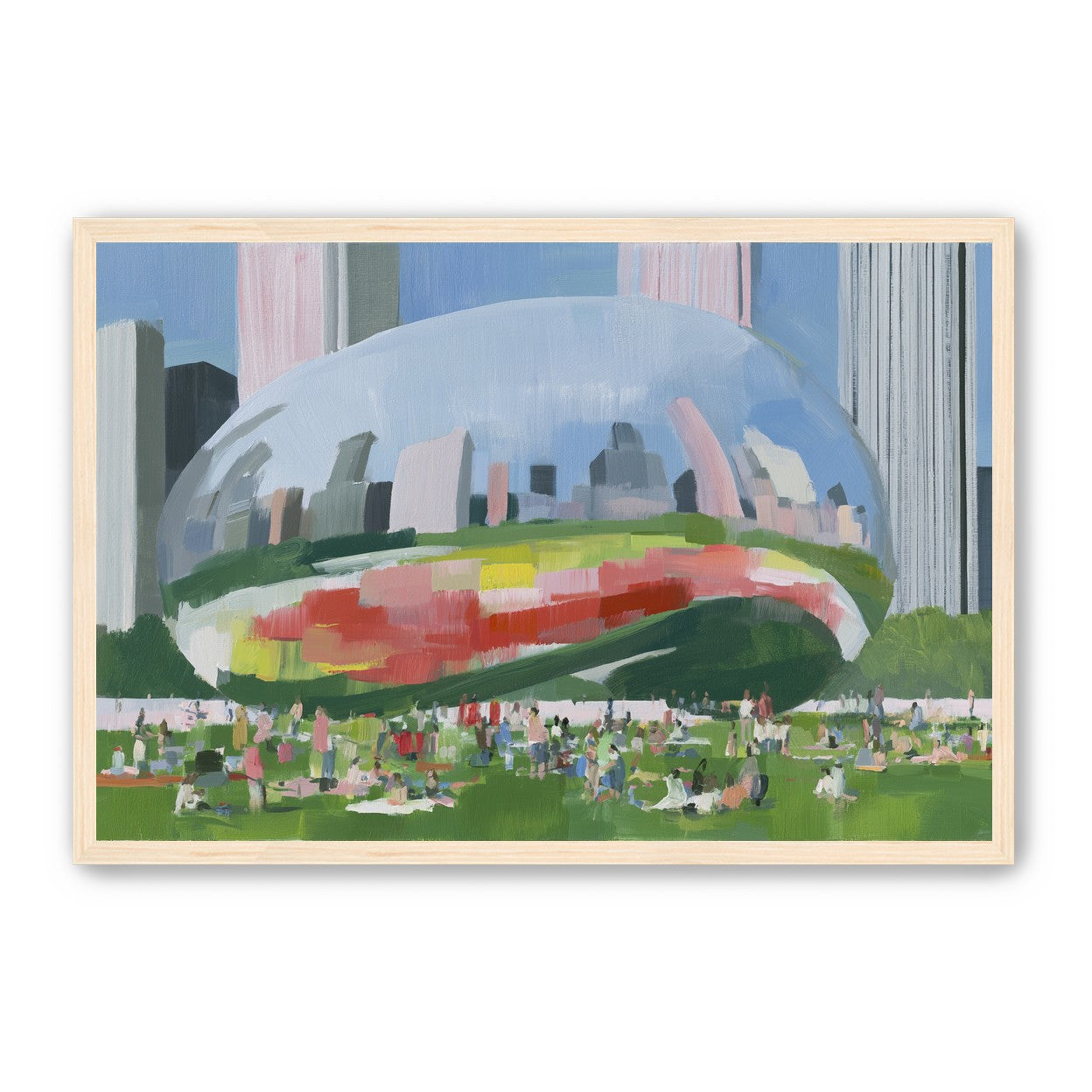 Picnic under the mirrored dome