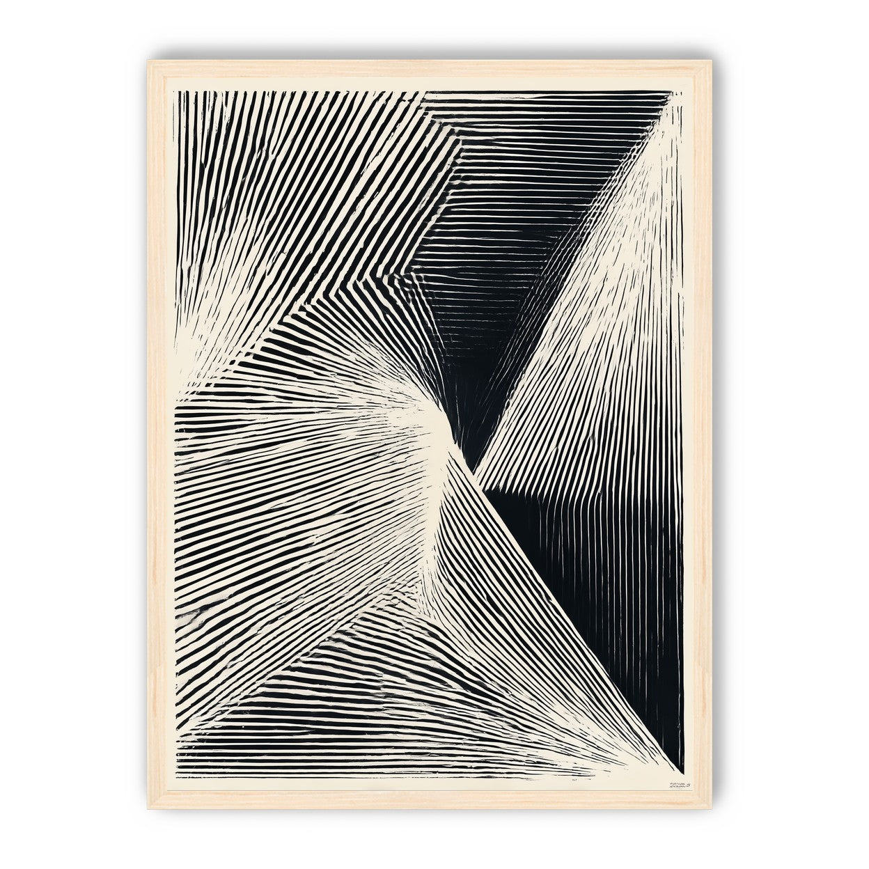 Where the lines break inward